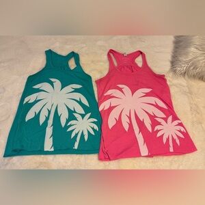 Size Small Palm Tree- Malibu Tank Tops.